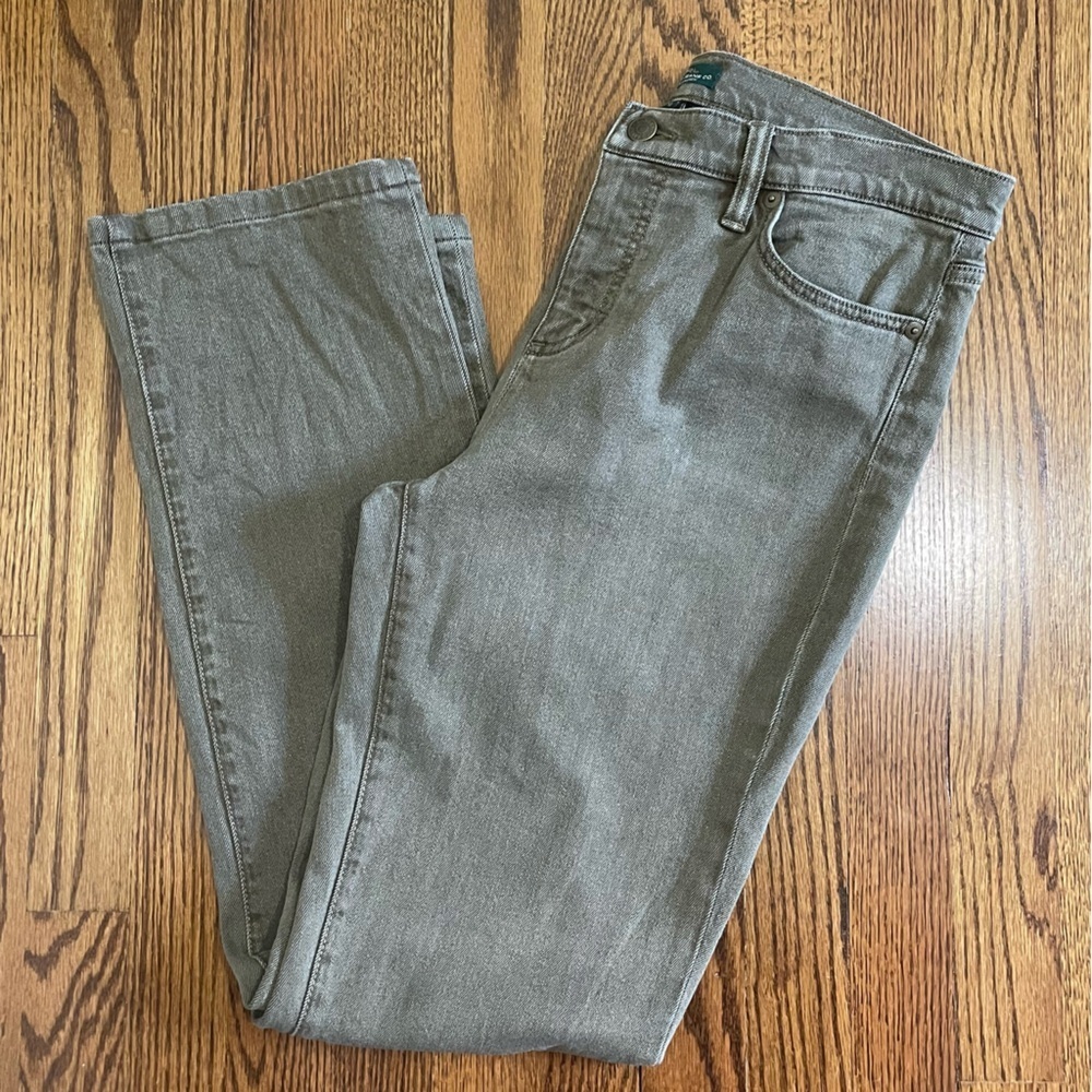 LRL Lauren Jeans Vintage RL Classic Straight Dark Olive Green Denim Jean Size 10